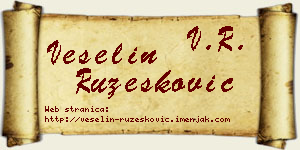 Veselin Ružesković vizit kartica